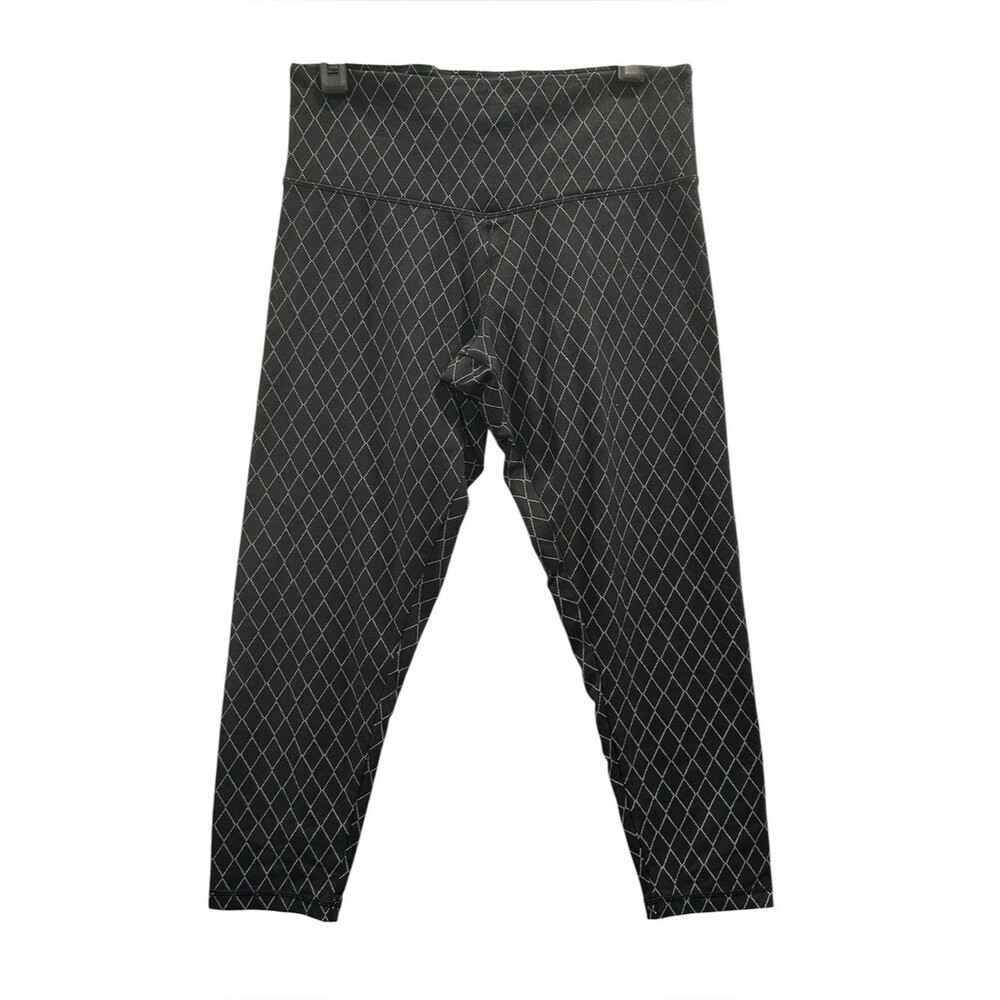 Victoria’s Secret On Point Flow Leggings NEW Large Black Diamond Lattice Grid